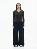 American Retro Plus Size Solid Wide-Leg Pants, Minimal Casual Style, High-Waist Relaxed Fit Trousers